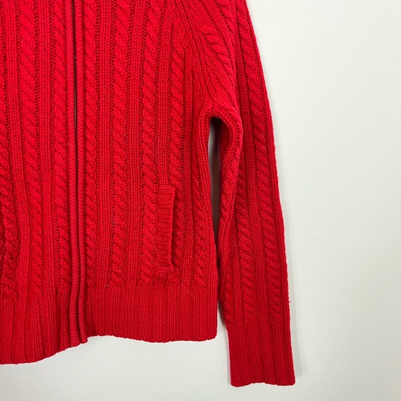 Vintage Gap Chunky Knit Wool Zip Up Sweater Sz S - Picture 3 of 7